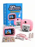 Kids Instant Print Camera | 1080P HD Video, 2.4 Inch IPS Screen, Rechargeable Battery