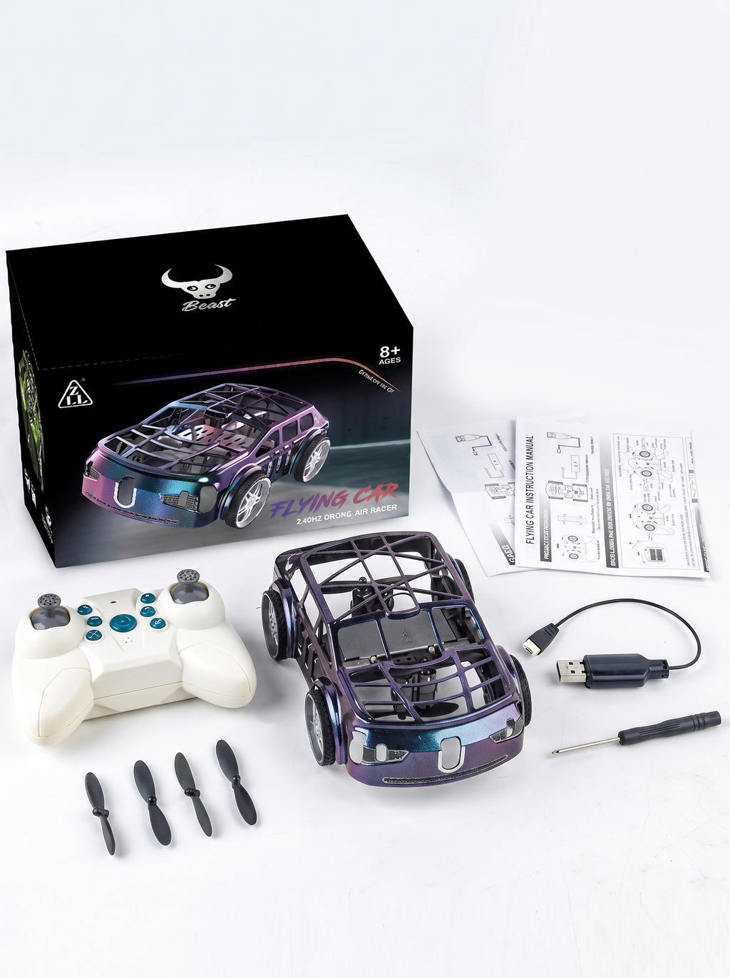 Remote Control Stunt Car Toy with LED Lights, 360