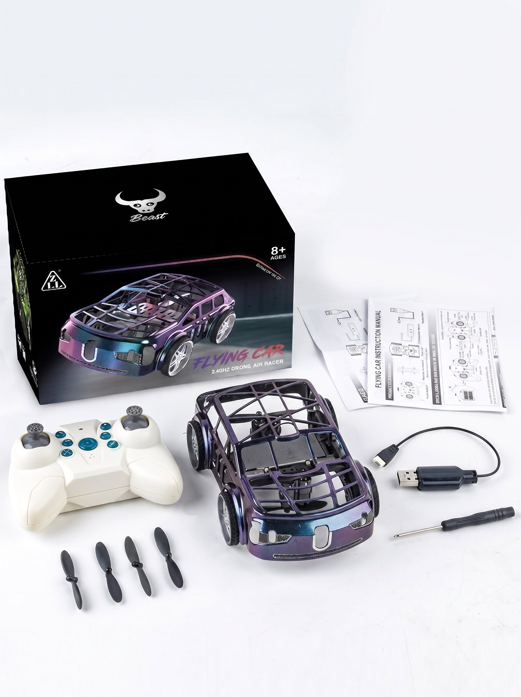 Remote Control Stunt Car Toy with LED Lights, 360