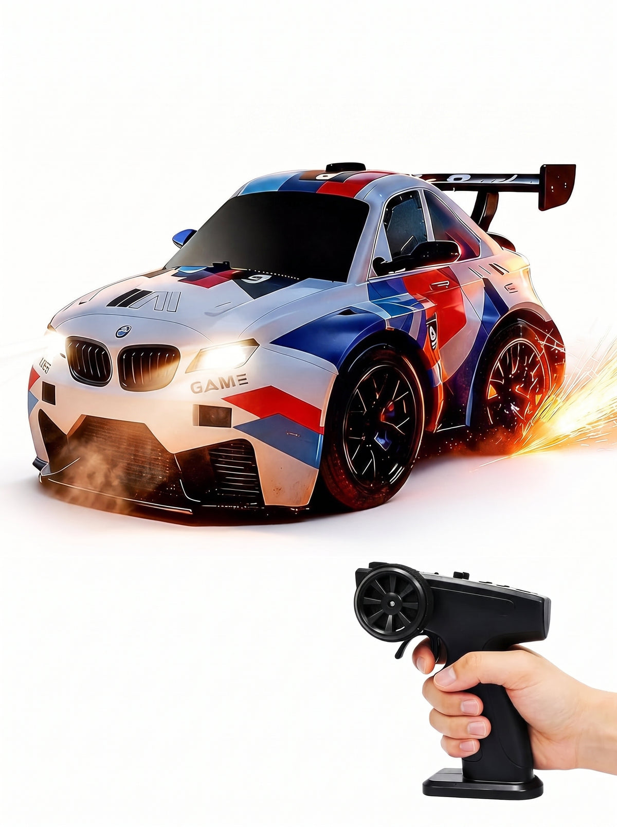 B-M-W M4 RC Drift Car - High Speed Racing Car with Realistic Spark Effects
