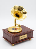 Gramophone Music Box Fur Elise Ornament Box Clockwork Phonograph Music Box A8O2